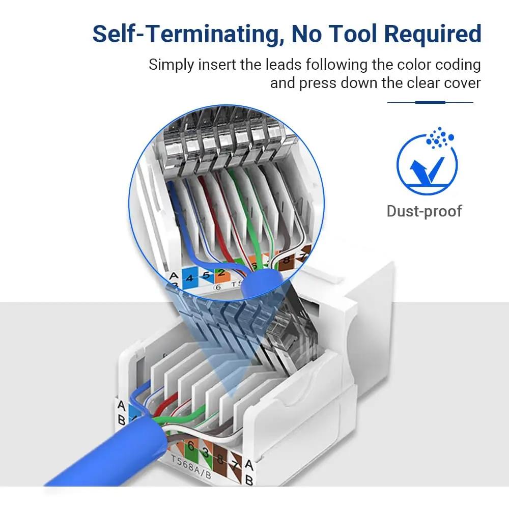 RJ45 Network Module RJ45 Conne - Patch Panel Cat6 ulasan dan harga