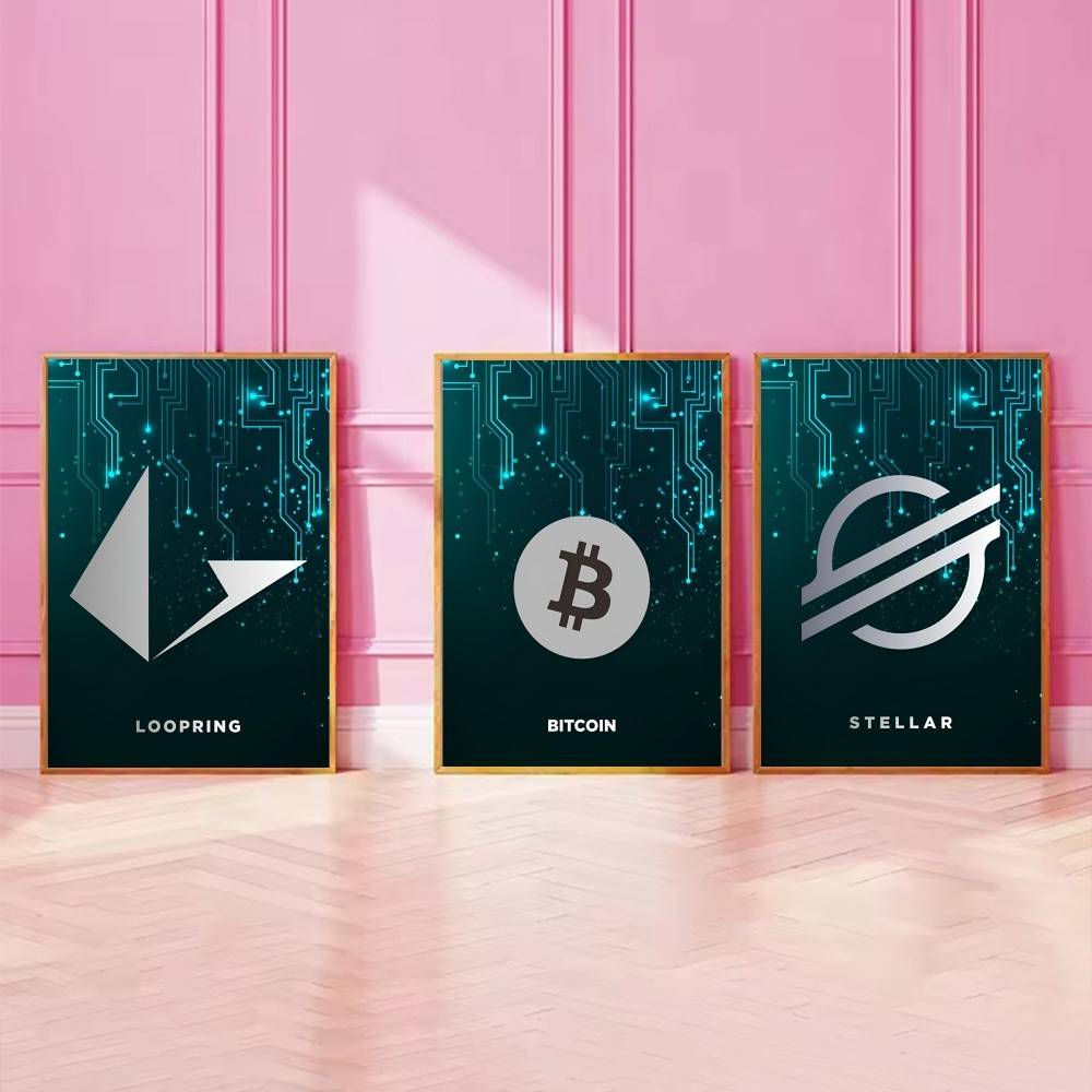 Tech Circuit Crypto Symbol Pos - Tech Office Wallpaper ulasan dan harga