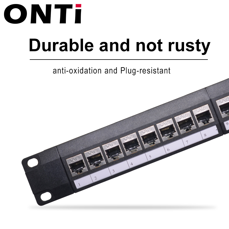 ONTi 19in 1U Rack 24 Port CAT6 - Patch Panel Cat6 ulasan dan harga