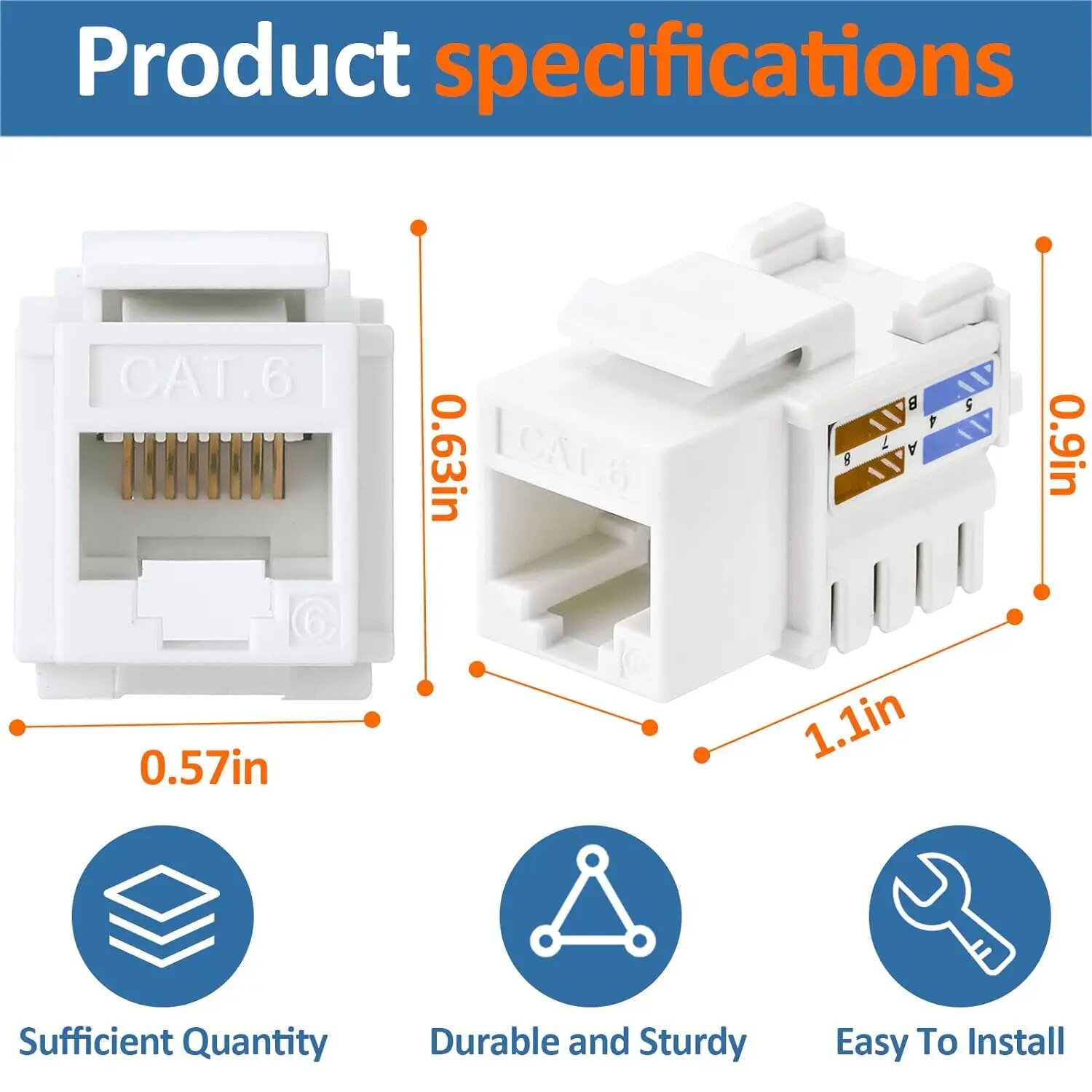 ZoeRax 10-Pack RJ45 Keystone J - Patch Panel Cat6 ulasan dan harga