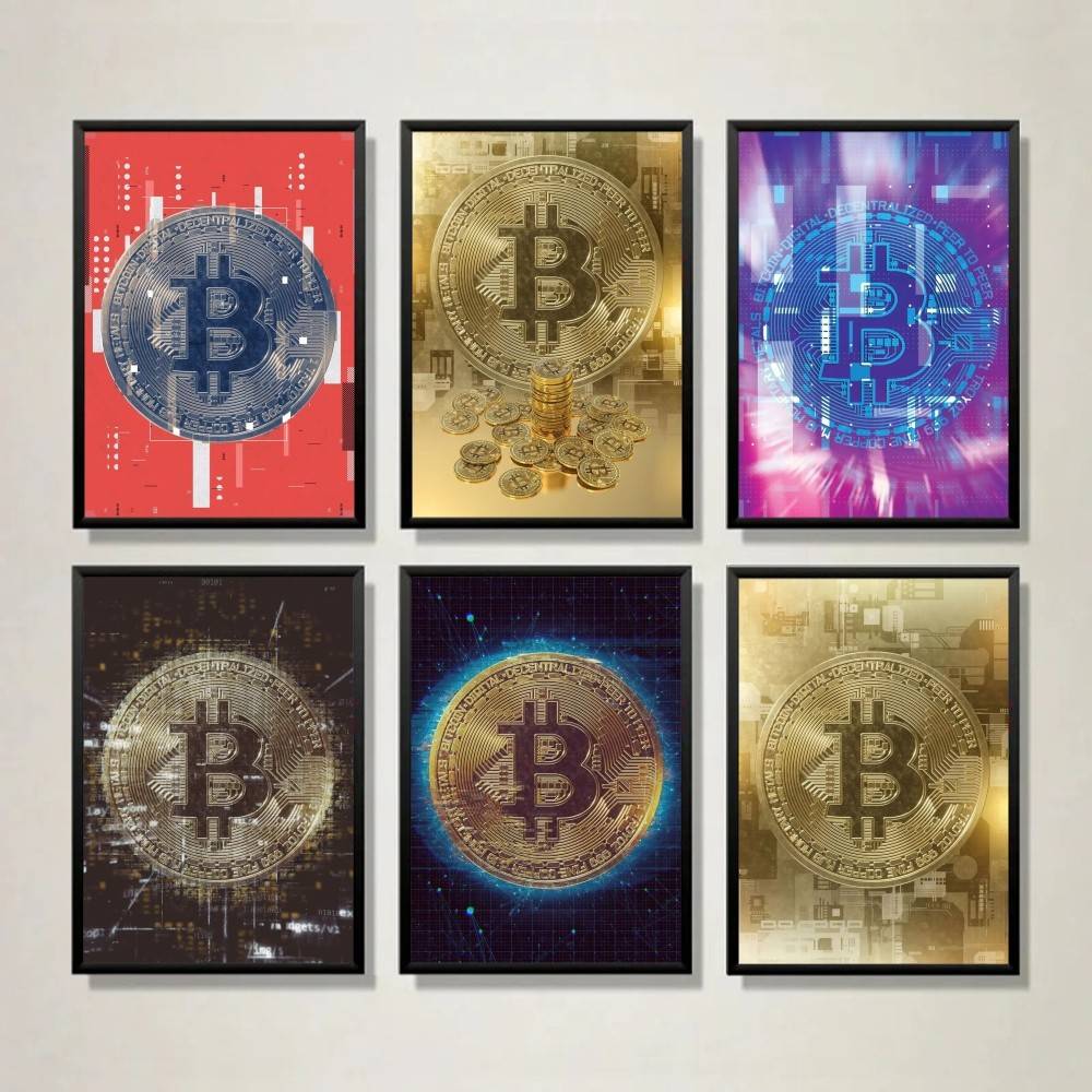 Cyber Tech Circuit Golden Coin - Tech Office Wallpaper ulasan dan harga