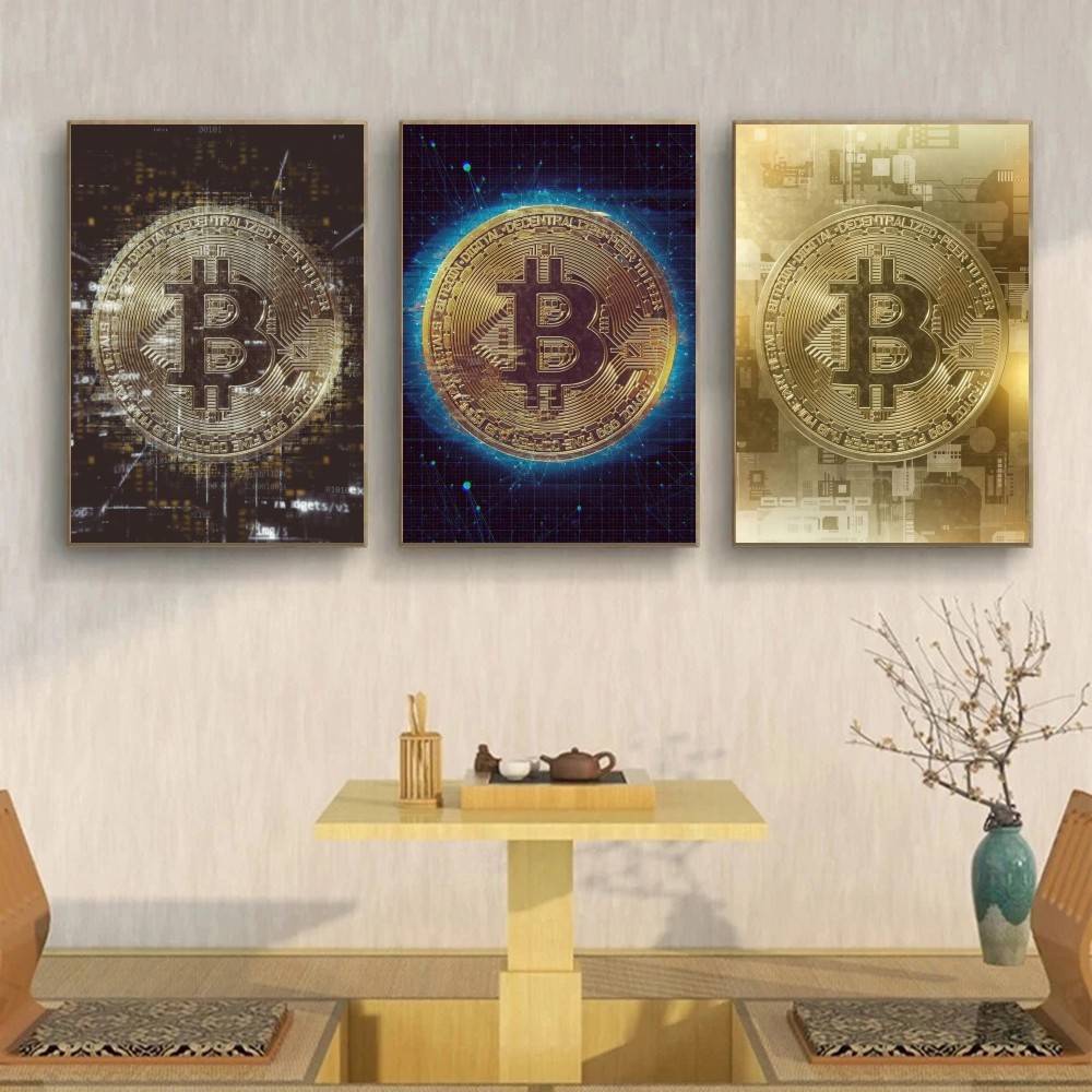 Cyber Tech Circuit Golden Coin - Tech Office Wallpaper ulasan dan harga