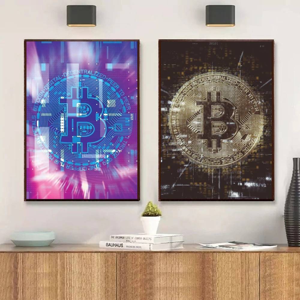 Cyber Tech Circuit Golden Coin - Tech Office Wallpaper ulasan dan harga