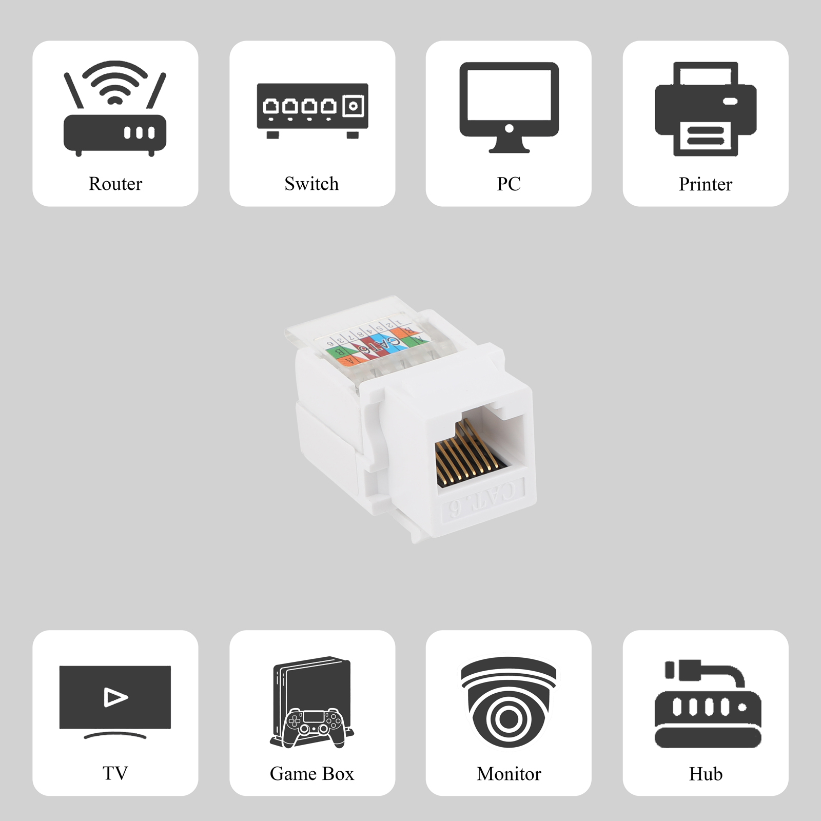 10PCS Network Wall Socket Tool - Patch Panel Cat6 ulasan dan harga